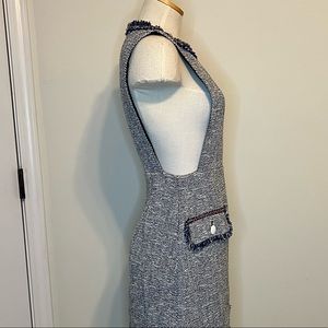 Zara Basic | Raw trim tweed dress | Side Boob | XS